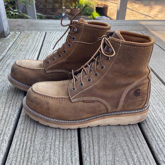 Carhartt Waterproof 6" Moc Toe Wedge Boot - Size 11 - Picture 2 of 5